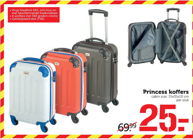 gastvrouw Garderobe Immoraliteit Princess Traveler koffer folder aanbieding bij Coop - details