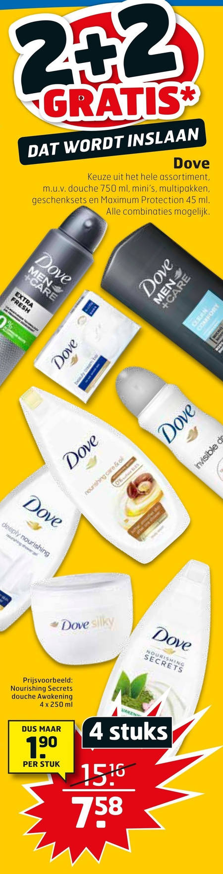 Dove   handzeep, deodorant folder aanbieding bij  Trekpleister - details