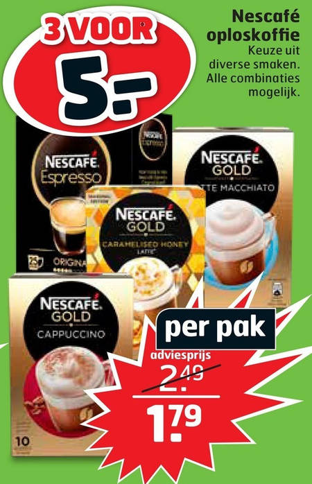 Nescafe   oploskoffie folder aanbieding bij  Trekpleister - details