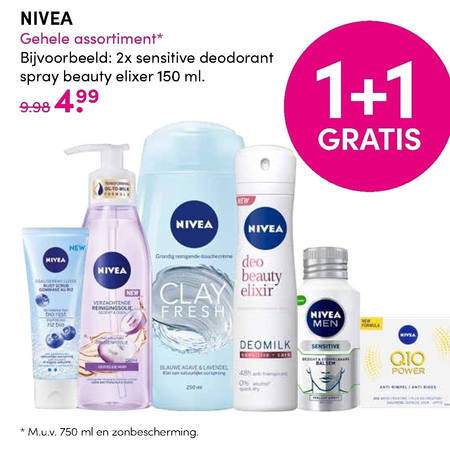 Nivea   dagcreme, douchegel folder aanbieding bij  DA - details