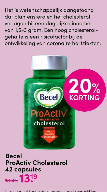 Becel   voedingssupplement folder aanbieding bij  DA - details