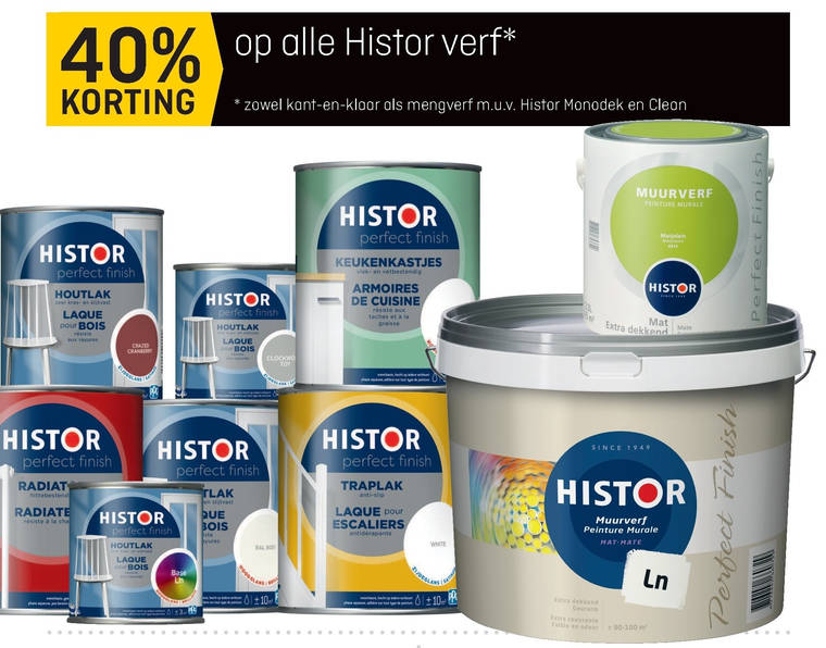 alleen Gepland Kapitein Brie Histor muurverf, lak folder aanbieding bij Hubo - details