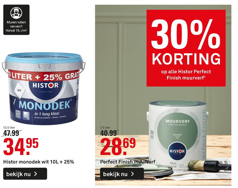 Goedaardig Wijzigingen van Monnik Histor muurverf folder aanbieding bij Karwei - details