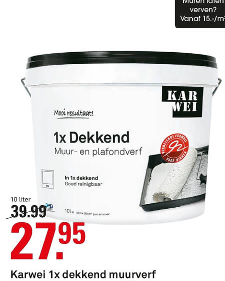 Karwei Huismerk   muurverf folder aanbieding bij  Karwei - details