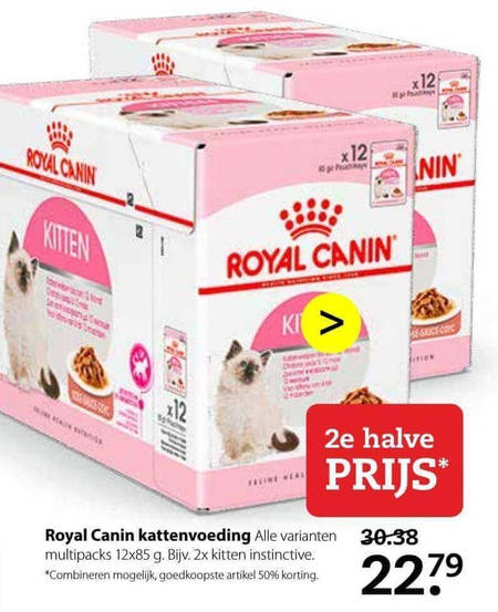 staan Mooie vrouw schrijven Royal Canin kattenvoer folder aanbieding bij Pets Place - details