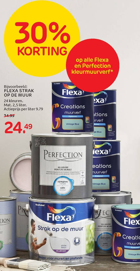 Flexa muurverf folder aanbieding bij Praxis -