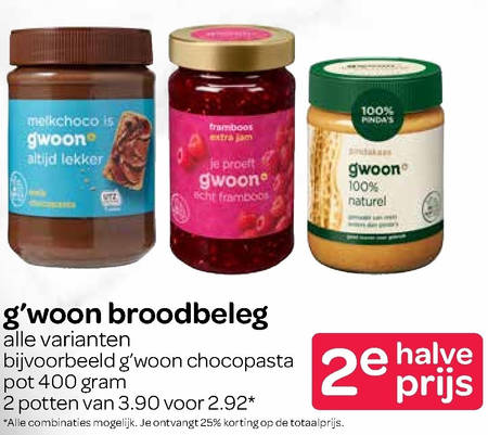 Gwoon   chocoladepasta, broodbeleg folder aanbieding bij  Spar - details