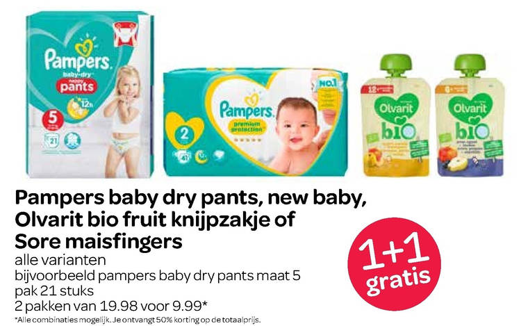 Olvarit   luiers, babyvoeding folder aanbieding bij  Spar - details