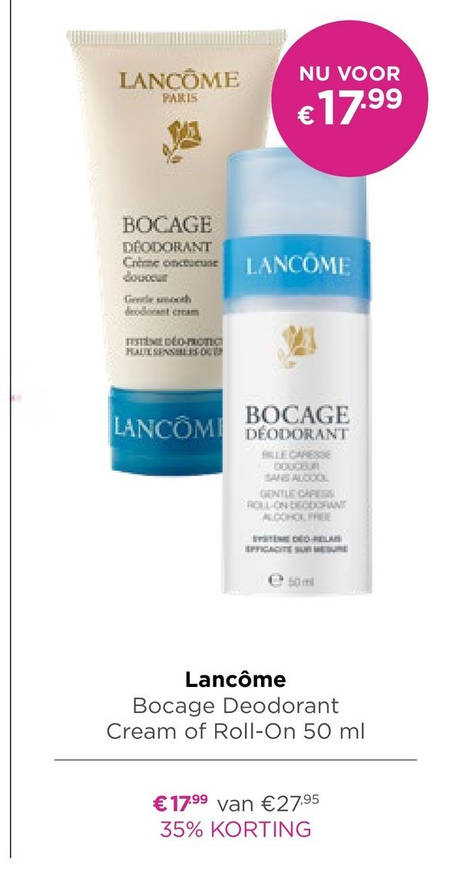 Lancome   deodorant folder aanbieding bij  Ici Paris XL - details