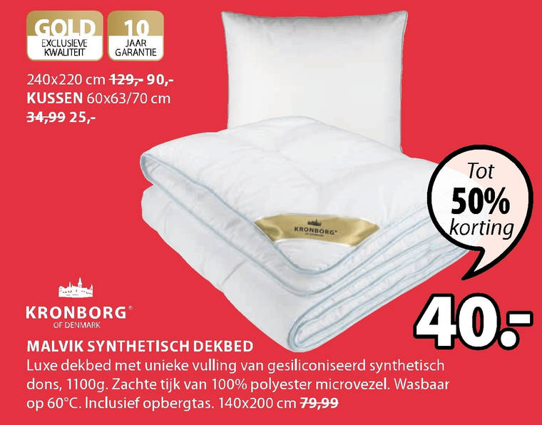 Kronborg   dekbed folder aanbieding bij  Jysk - details