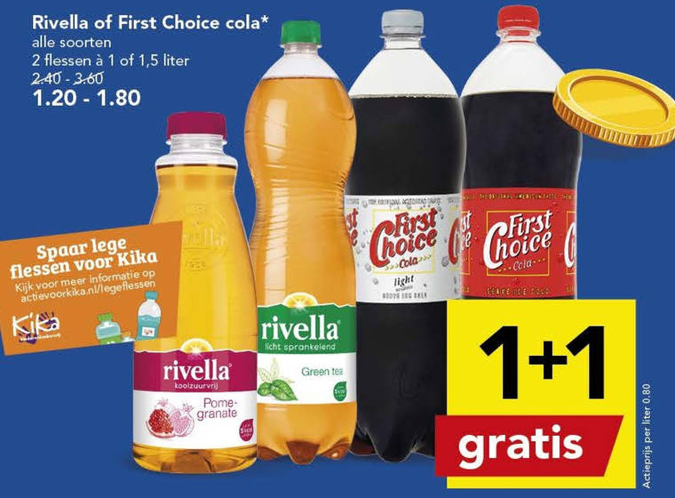 Rivella   frisdrank, cola folder aanbieding bij  Deen - details