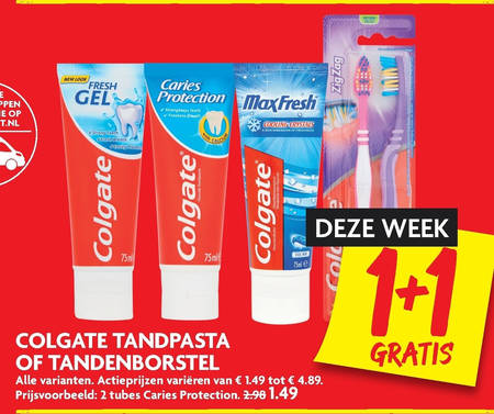 Colgate   tandpasta, tandenborstel folder aanbieding bij  Dekamarkt - details