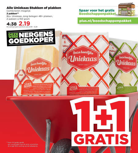 Uniekaas   kaas, kaasplakken folder aanbieding bij  Plus - details