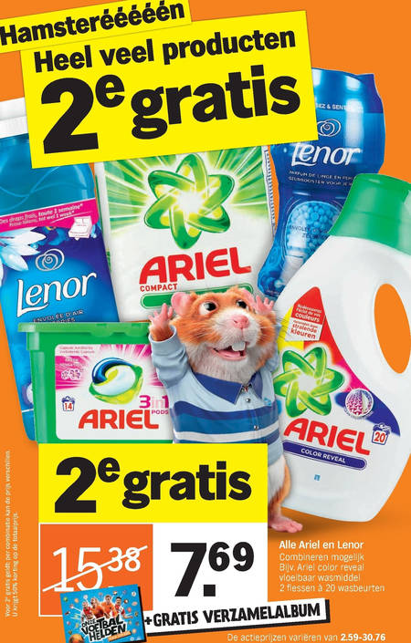 Lenor   wasmiddel, wasverzachter folder aanbieding bij  Albert Heijn - details