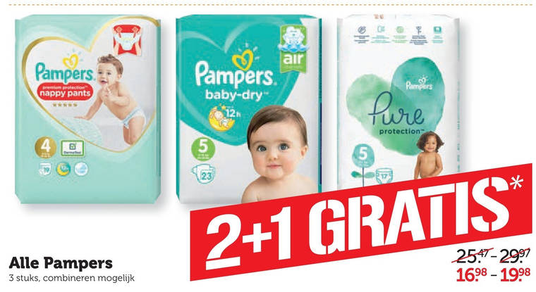 Pampers   luierbroekjes, luiers folder aanbieding bij  Coop - details