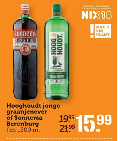 Hooghoudt   jenever, berenburg folder aanbieding bij  Coop - details