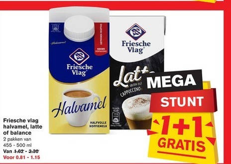 Friesche Vlag   koffiemelk folder aanbieding bij  Hoogvliet - details