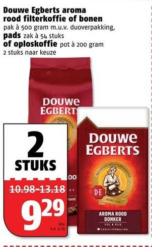 Douwe Egberts   koffie, oploskoffie folder aanbieding bij  Poiesz - details