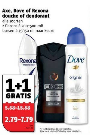 Dove   deodorant, douchegel folder aanbieding bij  Poiesz - details