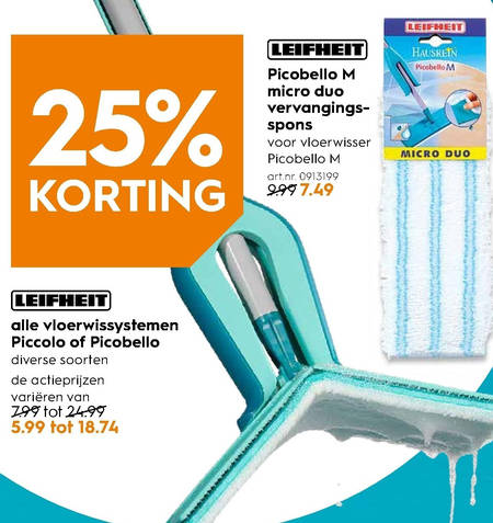 Leifheit   vloerwisser folder aanbieding bij  Blokker - details