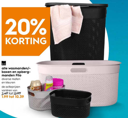 kis   heupwasmand, wasmand folder aanbieding bij  Blokker - details