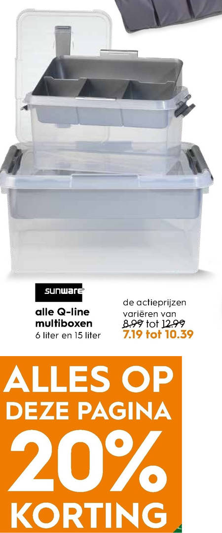 Sunware   assortimentsdoos, opbergdoos folder aanbieding bij  Blokker - details