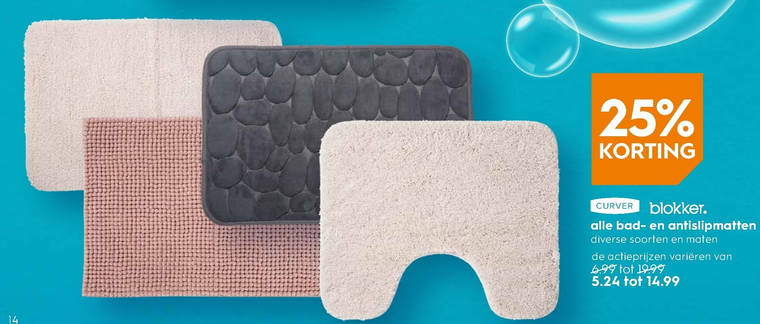 Blokker Huismerk   badmat, toiletmat folder aanbieding bij  Blokker - details