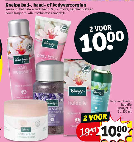 Kneipp   handcreme, badolie folder aanbieding bij  Kruidvat - details