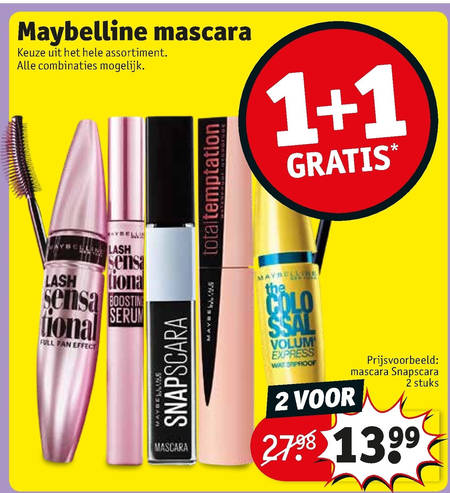 Oprechtheid breedtegraad grind Maybelline mascara folder aanbieding bij Kruidvat - details