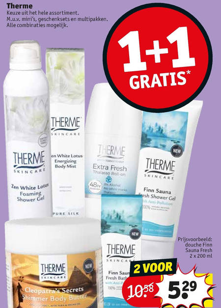 Therme   scrubcreme, huidverzorging folder aanbieding bij  Kruidvat - details