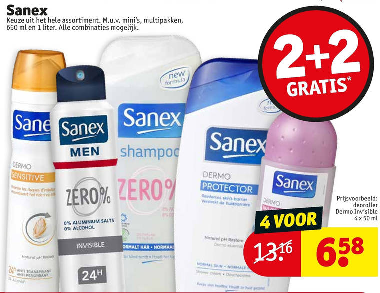 Sanex   deodorant, douchegel folder aanbieding bij  Kruidvat - details