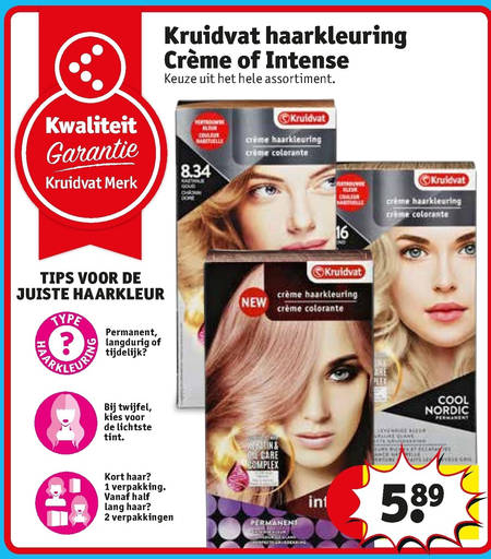 Kruidvat Huismerk   haarkleuring folder aanbieding bij  Kruidvat - details