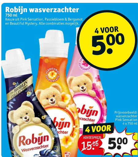 Robijn   wasverzachter folder aanbieding bij  Kruidvat - details