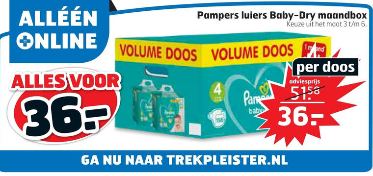 Pampers   luiers folder aanbieding bij  Trekpleister - details