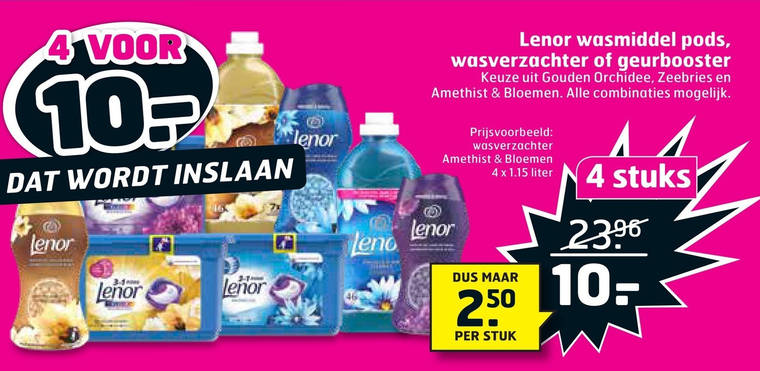 Lenor   wasmiddel, wasverzachter folder aanbieding bij  Trekpleister - details