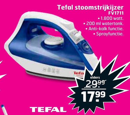 Tefal   stoomstrijkijzer folder aanbieding bij  Trekpleister - details