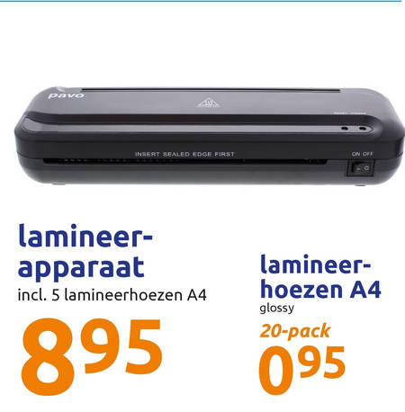 lamineermachine folder aanbieding bij Action - details