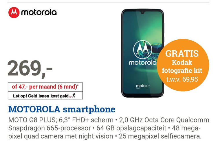 Motorola   simlock vrije mobieltje folder aanbieding bij  BCC - details