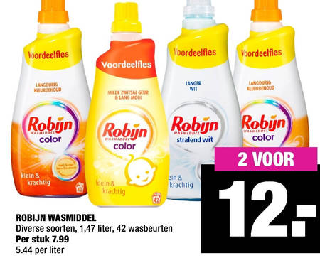 Robijn   wasmiddel folder aanbieding bij  Big Bazar - details