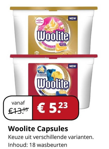 Woolite   wasmiddel folder aanbieding bij  Voordeeldrogisterij.nl - details