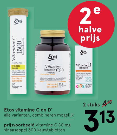 Etos Huismerk   vitamine folder aanbieding bij  Etos - details