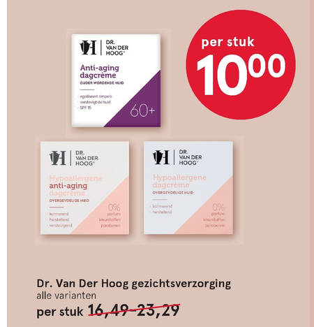 Dr van der Hoog   nachtcreme, dagcreme folder aanbieding bij  Etos - details