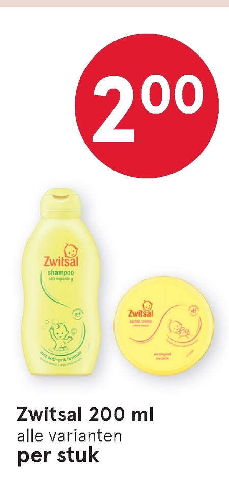 Zwitsal   babyverzorging, babyshampoo folder aanbieding bij  Etos - details