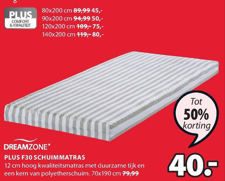 Dreamzone   matras folder aanbieding bij  Jysk - details