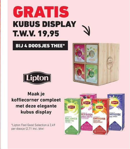 Lipton   thee folder aanbieding bij  Office Centre - details