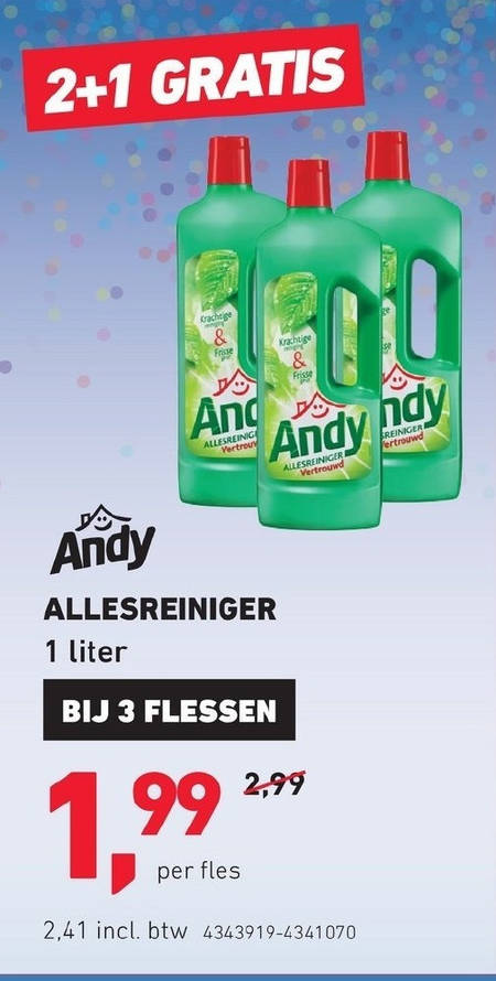 Andy   allesreiniger folder aanbieding bij  Office Centre - details