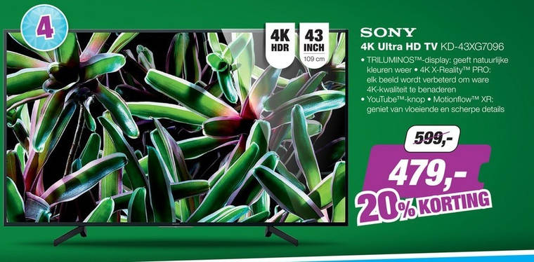 Sony   4k ultrahd televisies folder aanbieding bij  EP Electronic Partner - details