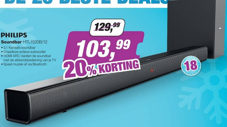 Philips   soundbar folder aanbieding bij  EP Electronic Partner - details