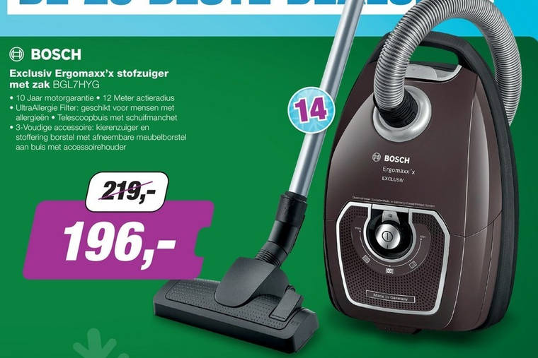 slijtage periodieke afgunst Bosch stofzuiger folder aanbieding bij EP Electronic Partner - details