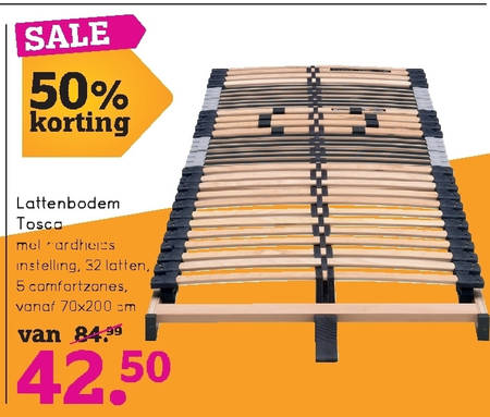 Knikken Picasso Rond en rond lattenbodem folder aanbieding bij Leenbakker - details